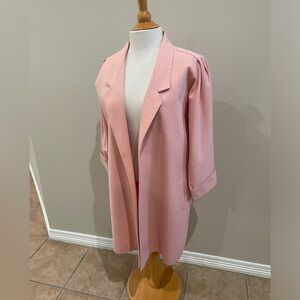 Your Sixth Sense Vintage Jacket Blazer Size 12 Rich Pink Lined Dolman 3/4 Sleeve